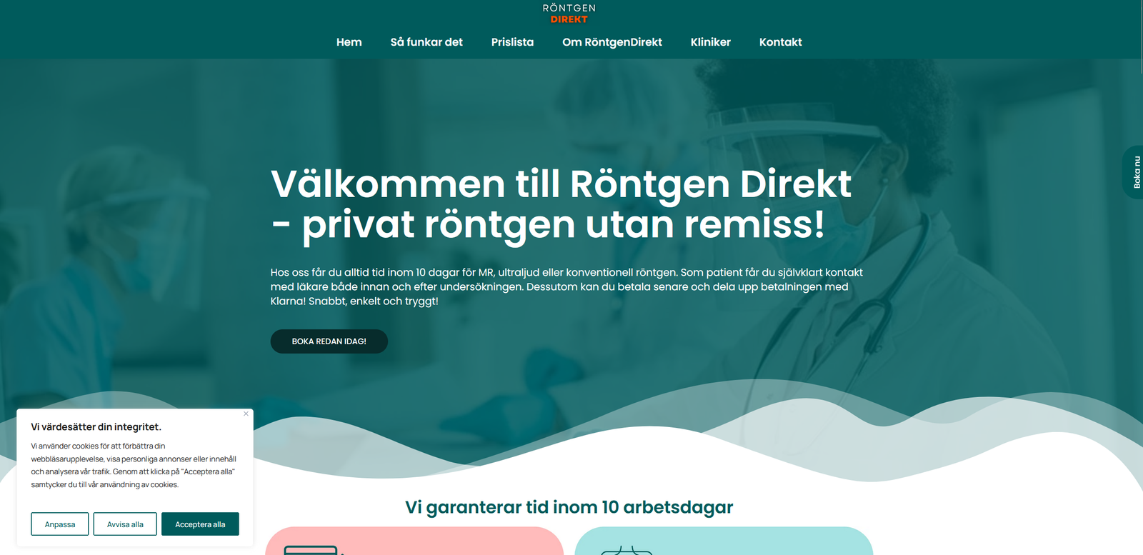 Välkommen till RöntgenDirekt, privat röntgen utan remiss, med fokus på enkel bokning och radiologiska tjänster.